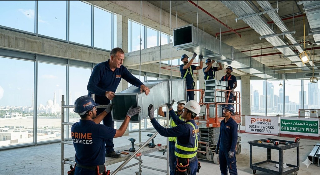 Ducting works installation